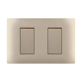 Interruptor intermediário residencial de 2 grupos, chama do interruptor da luz do ouro resistente